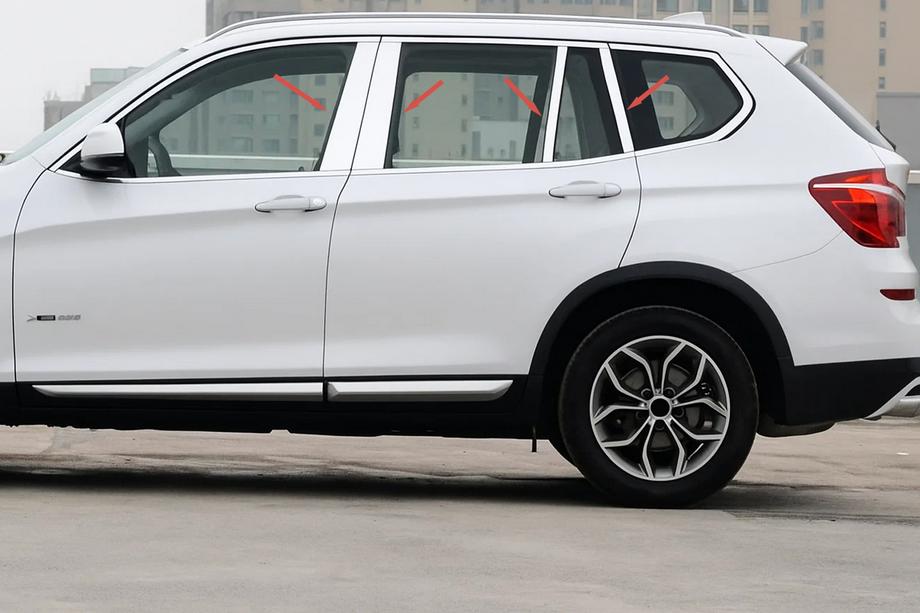 BMW X3 F25 2011-2018 Stainless Steel Door Pillar Covers Image