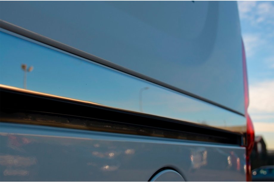 Fiat Doblo II 2010-2022 Wide stainless steel molding for sliding door (2 pcs) Photo 7