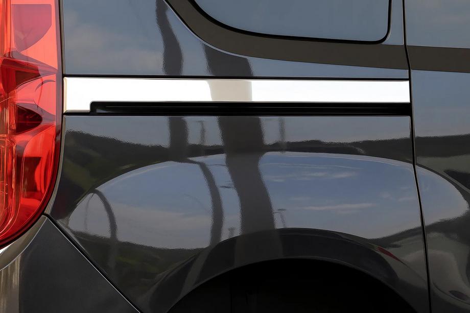 Fiat Doblo II 2010-2022 Wide stainless steel molding for sliding door (2 pcs) Photo 3