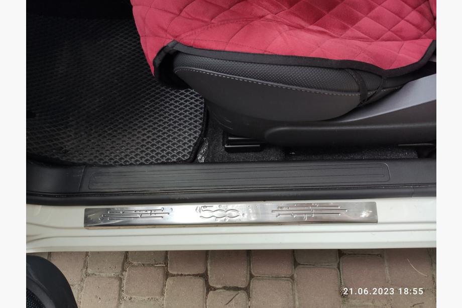 Fiat 500/500L 2013-2022 Door Sill Protectors 500 (Carmos, 2 pcs, Stainless Steel) Image