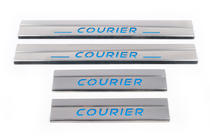 Ford Courier 2014-2023 Carmos V2 Stainless Steel Door Sill Protectors (4 pcs) photo 2