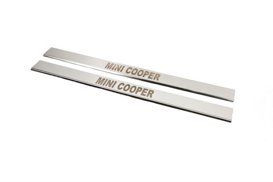 Mini Cooper R50/52/53 2000-2006 Door Sill Covers (Carmos, 2 pcs, Stainless Steel) Image
