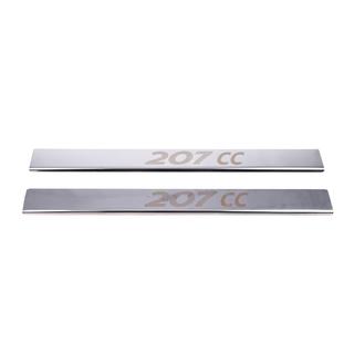 Carmos Door Sill Protectors (2 pcs, Stainless Steel) Peugeot 207 2006–2014 photo 2