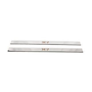 Carmos Door Sill Protectors (2 pcs, Stainless Steel) Peugeot 307 2001-2008 photo 2