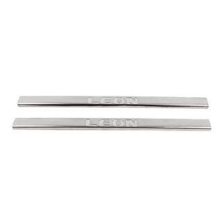 Carmos Door Sill Protectors (2-door, Stainless Steel) Seat Leon 2013-2020 photo 2