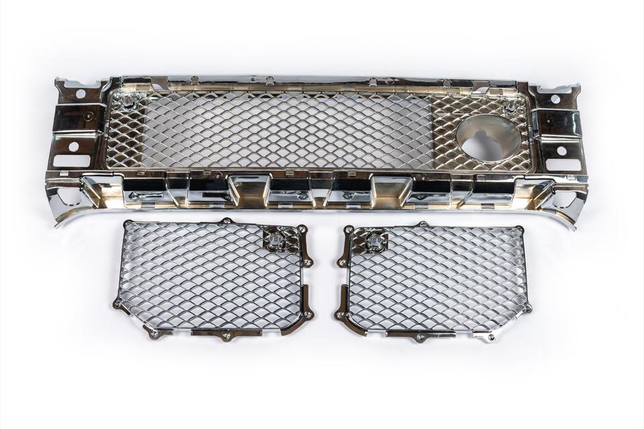 Mercedes G class W463 1990-2018 Set of bumper grilles (AMG, chrome) Image