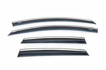 Opel Astra J 2009-2015 Window deflectors with chrome strip HB/SD (4 pcs, Niken) photo 2