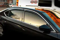 Skoda Superb 2015-2024 Window Deflectors with Chrome Trim SD (4 pcs, Niken) photo 1