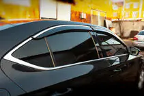 Skoda Superb 2015-2024 Window Deflectors with Chrome Trim SD (4 pcs, Niken) photo 2