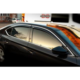 Window Deflectors with Chrome Trim SD (4 pcs, Niken) Skoda Superb 2015-2024 photo 1