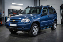 Chevrolet Niva 1998-2020 Side Steps Maya Blue (2 pcs, Aluminum) photo 1