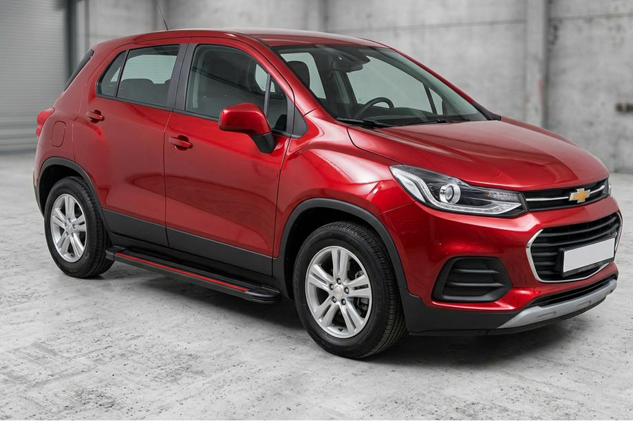 Chevrolet Trax 2012-2023 Side Steps Maya Red (2 pcs, Aluminum) Image