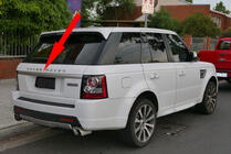 Range Rover Sport 2005-2013 Rear trim above license plate (grey) photo 1