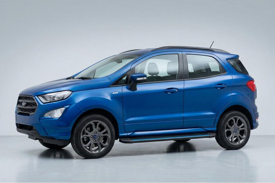 Ford Ecosport 2013-2022 Side Steps Maya Blue (2 pcs, Aluminum) Photo 1