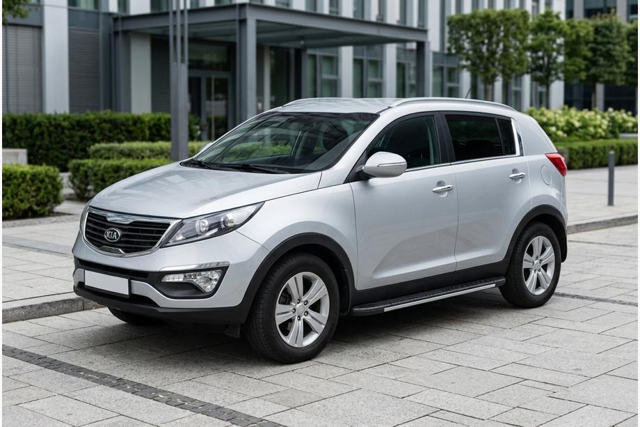 Kia Sportage 2010-2015 Side Steps Bosphorus Grey (2 pcs, Aluminum) Image