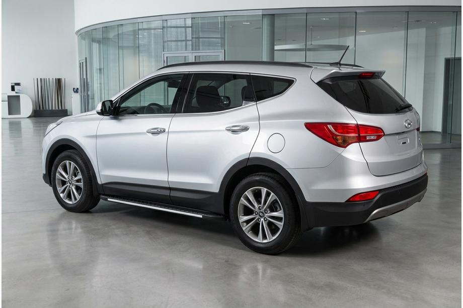 Hyundai Santa Fe 3 2012-2018 Side Steps Bosphorus Grey (2 pcs, Aluminum) Image