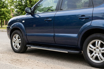 Hyundai Tucson JM 2004- Side Steps Bosphorus Grey (2 pcs, Aluminum) photo 1
