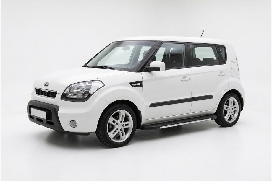 Kia Soul I 2008-2013 Side Steps Bosphorus Grey (2 pcs, Aluminum) Image