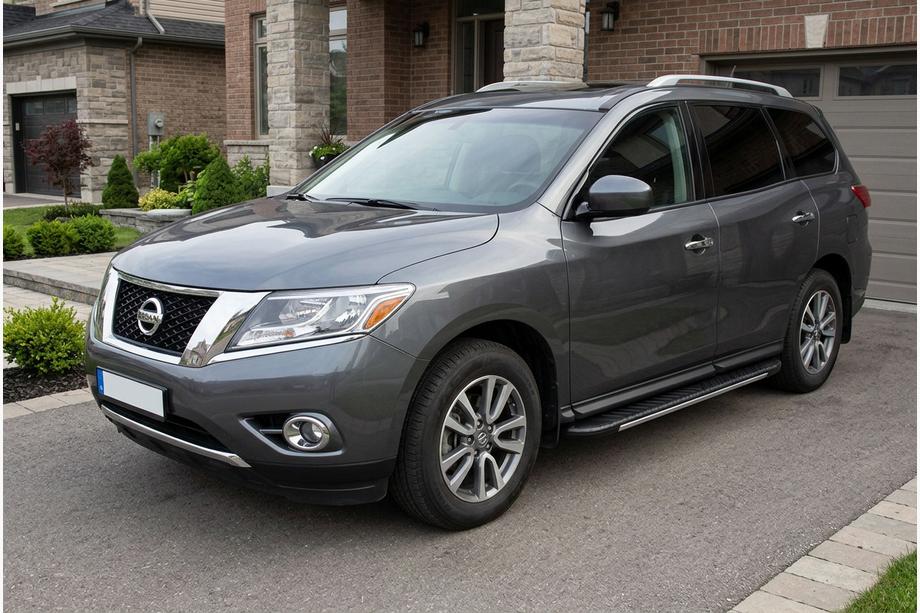 Nissan Pathfinder R52 2012-2021 Side Steps Bosphorus Grey (2 pcs, Aluminum) Image