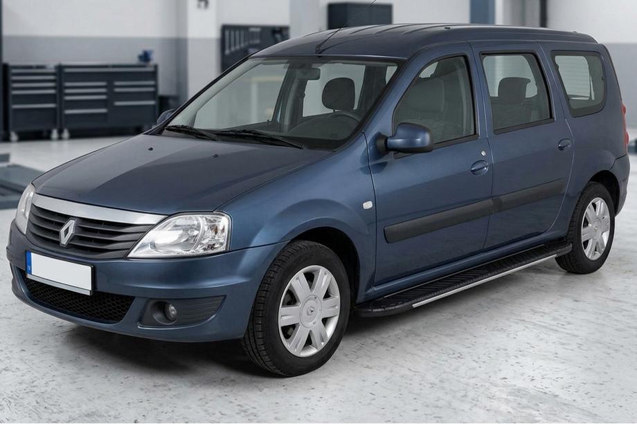 Renault Logan MCV 2005-2013 Side Steps Bosphorus Grey (2 pcs, Aluminum) Image