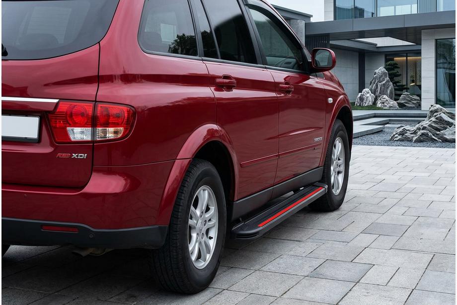 SsangYong Kyron 2005-2014 Side Steps Maya Red (2 pcs, Aluminum) Image