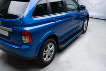 SsangYong Action 2005-2018 Side Steps Maya Blue (2 pcs, Aluminum) photo 1