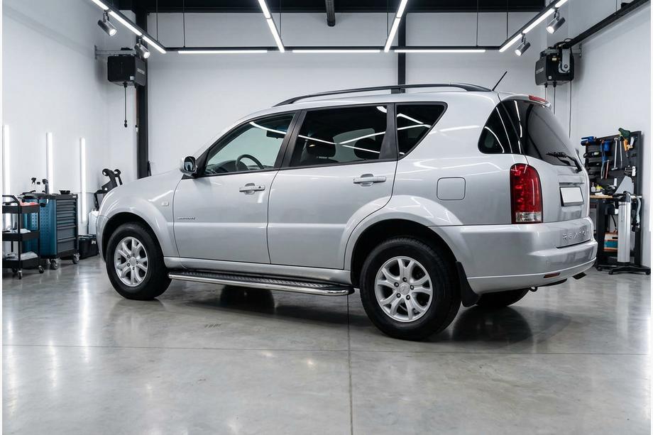 SsangYong Rexton I 2001-2017 Side Steps Maydos V2 (2 pcs, Aluminum & Stainless Steel) 2012-2017 Image