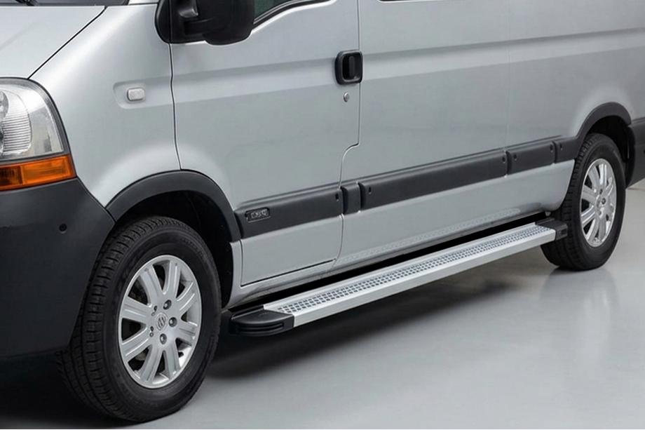 Renault Master 1998-2010 Side Steps Maya V2 (2 pcs, Aluminum) Image