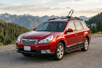 Subaru Outback 2009-2014 Side Steps Maya Red (2 pcs, Aluminum) photo 1