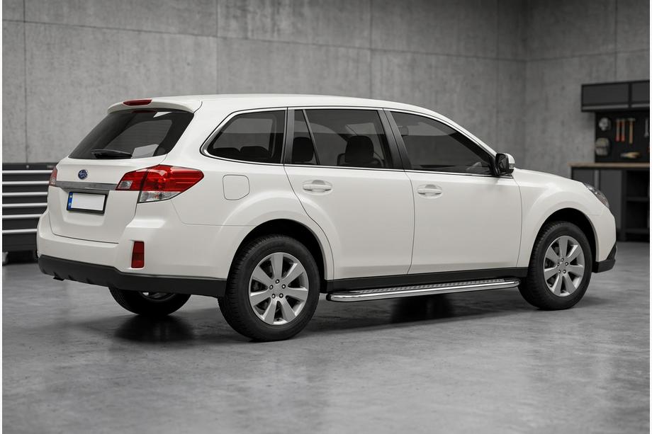Subaru Outback 2009-2014 Side Steps Maydos V2 (2 pcs, Aluminum & Stainless Steel) Image