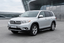 Toyota Highlander 2008-2013 Side Steps Bosphorus Grey (2 pcs, Aluminum) photo 1