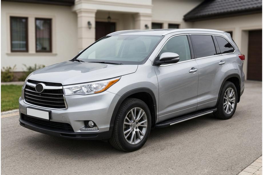 Toyota Highlander 2013-2019 Side Steps Bosphorus Grey (2 pcs, Aluminum) Image