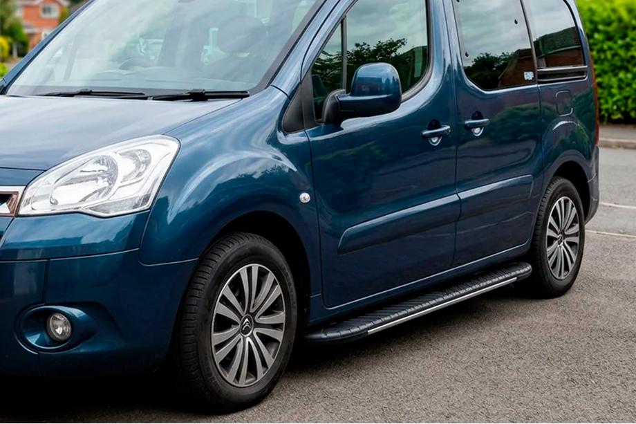 Peugeot Partner Tepee 2008-2018 Side Steps Bosphorus Grey (2 pcs, Aluminum) Image