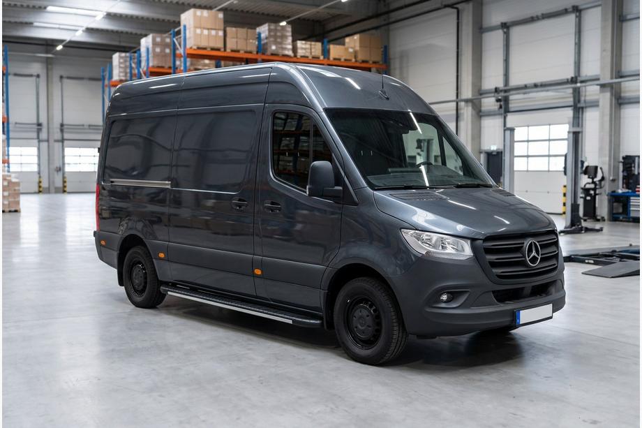 Mercedes Sprinter W907/W910 2018- Side Steps Bosphorus Grey (2 pcs, Aluminum) Image