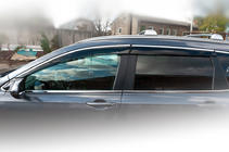 Honda CRV 2017-2022 Window deflectors with chrome trim (4 pcs, HIC) photo 4