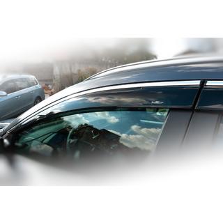 Window deflectors with chrome trim (4 pcs, HIC) photo 3