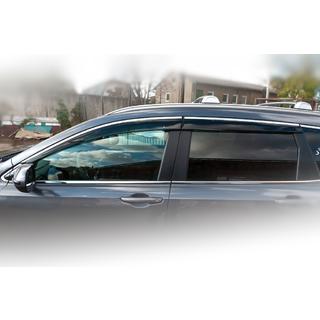 Window deflectors with chrome trim (4 pcs, HIC) photo 4