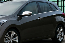 Hyundai Accent 2011-2017 Mirror covers with indicator cutout (2 pcs) OmsaLine - Italian Stainless Steel photo 1
