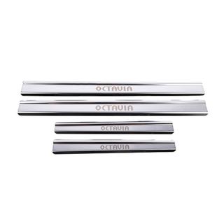 Carmos Door Sill Protectors (4 pcs, Stainless Steel) Skoda Octavia I Tour A4 1996-2010 photo 2