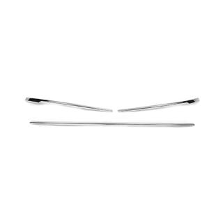 Front bumper stainless steel covers (2019+, 3 pcs) photo 2