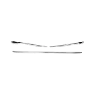 Front bumper stainless steel covers (2019+, 3 pcs) photo 2