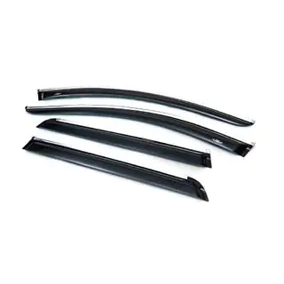 Window deflectors with chrome trim (4 pcs, HIC) Volvo XC90 2002-2014 photo 4