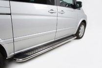 Mercedes Viano 2004-2014 Side Steps Maydos V2 (2 pcs, Aluminum) Short/Medium Wheelbase photo 1