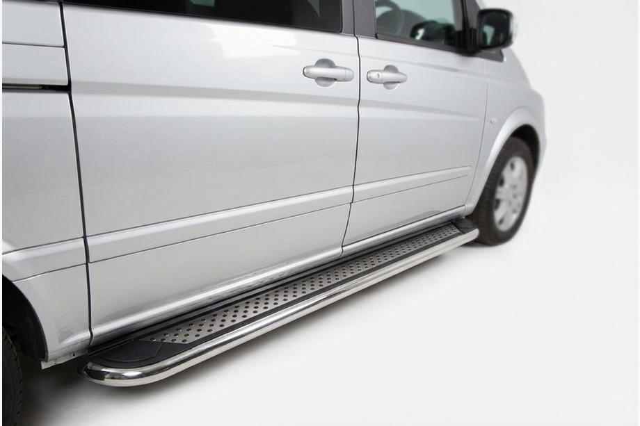 Mercedes Vito/V-class W447 2014- Side Steps Maydos V2 (2 pcs, Aluminum) Short and Medium Image