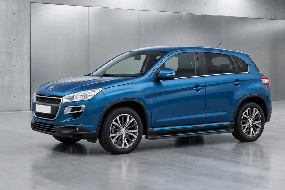 Peugeot 4008 2012-2017 Side Steps Maya Blue (2 pcs, Aluminum) Image
