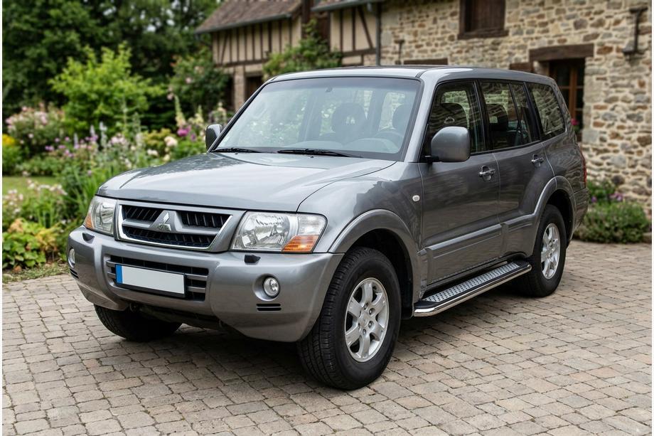 Mitsubishi Pajero Wagon III 1999-2006 Side Steps Maydos V2 (2 pcs, Aluminum & Stainless Steel) Image