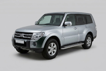 Mitsubishi Pajero Wagon IV 2006-2021 Side Steps Maydos V2 (2 pcs, Aluminum & Stainless Steel) photo 4