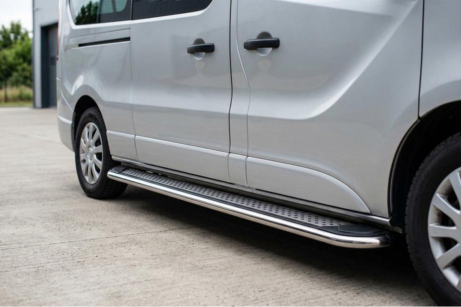 Nissan Primastar 2002-2014 Side Steps Maydos V2 (2 pcs, Aluminum & Stainless Steel) Image