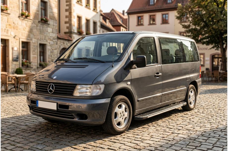 Mercedes Vito W638 1996-2003 Side Steps Bosphorus Grey (2 pcs, Aluminum) Image