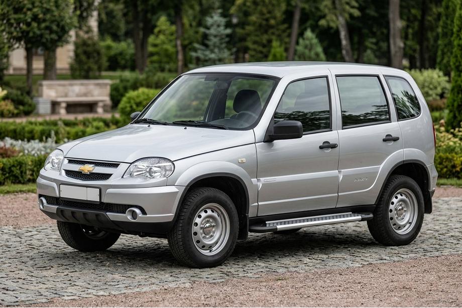 Chevrolet Niva 1998-2020 Side Steps New Vision Grey (2 pcs, Aluminum) Image